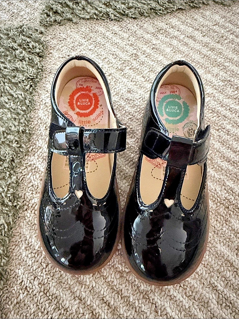 Livie & Luca Amica T-Strap Black & Brown Patent Mary Jane US 11
